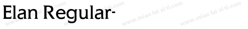 Elan Regular字体转换